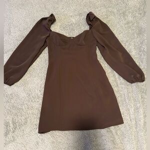 Wilfred Chocolate Long Sleeve Dress